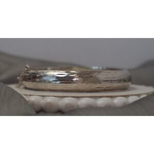 Vintage Sterling Silver 925 Bangle Bracelet 15.10G / 7in / 11.5mm
